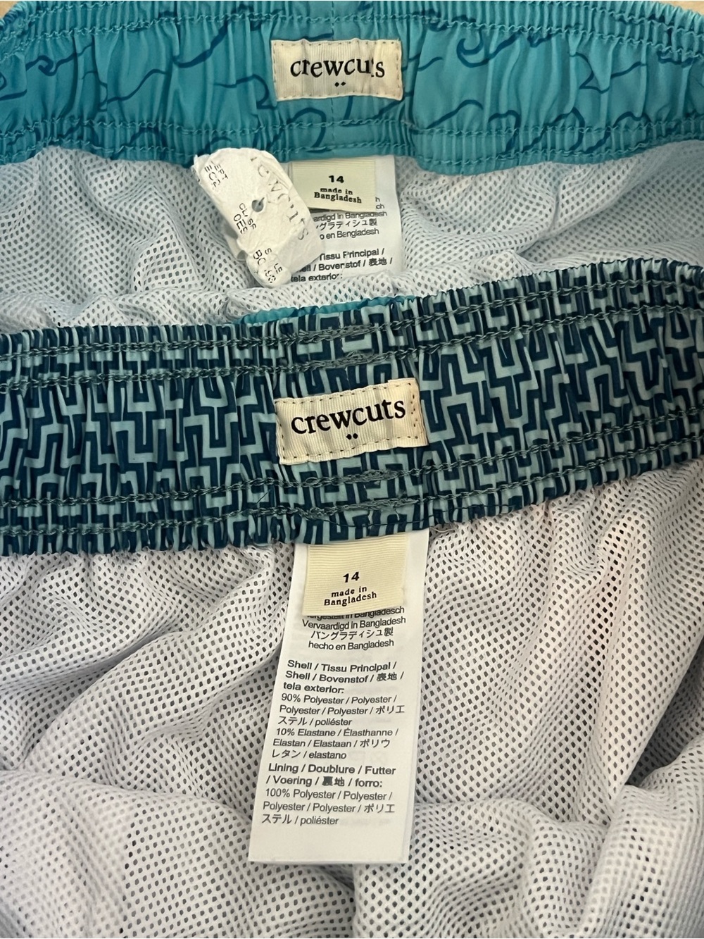 Crewcuts Boys Size 14 Swim Trunks With Mesh Lining blue - Picture 8 of 8